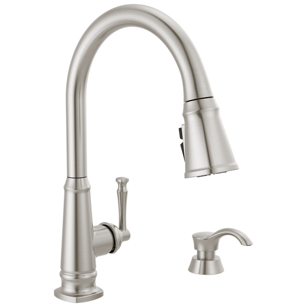 Abbott™ Single Handle PullDown Kitchen Faucet With Soap Dispenser And ShieldSpray Technology In Spotshield Stainless MODEL#: 19830Z-SPSD-DST-related