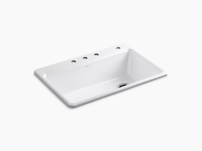 Riverby®33" x 22" x 9-5/8" top-mount single bowl workstation kitchen sink w/ accessories K-5871-4A2-0-related