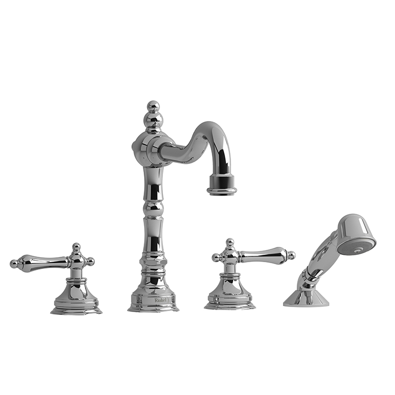 RETRO - RT12L 4-PIECE DECK-MOUNT TUB FILLER WITH HAND SHOWER-related