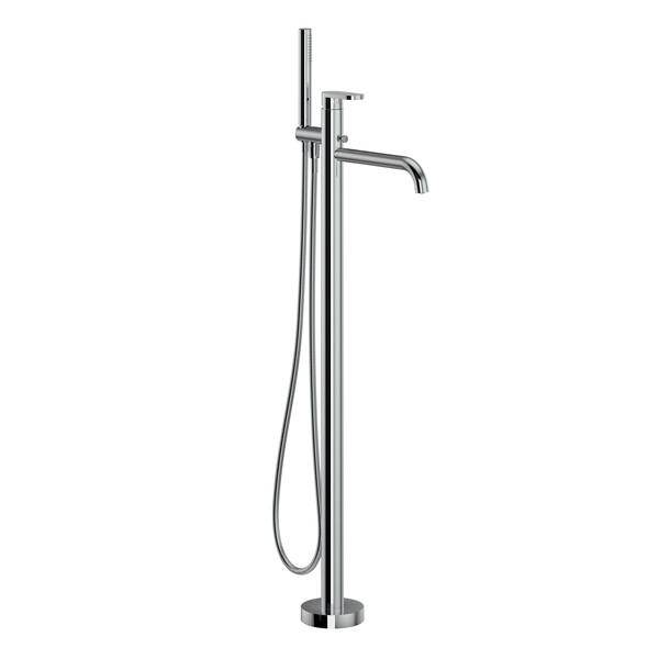 Miscelo 1-Hole Floor Mount Tub Filler - Polished Chrome Spout with Sedona Insert with Lever Handle with Insert | Model Number: MI05F1SDAPC-related