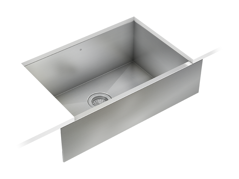 Single Bowl Farmhouse/Apron Kitchen Sink ProInox H0 18-gauge Stainless Steel, 25'' X 16'' X 8''-related