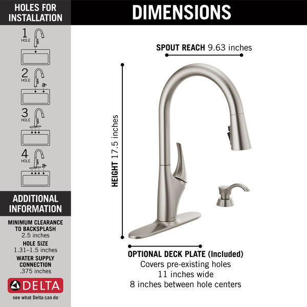 Anderson™ Single Handle Pulldown Kitchen Faucet In Spotshield Stainless MODEL#: 19998Z-SPSD-DST-0