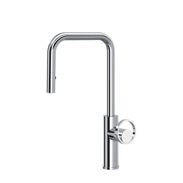 Eclissi Pull-Down Kitchen Faucet With U-Spout Less Handle - Polished Chrome | Model Number: EC56D1APC-related