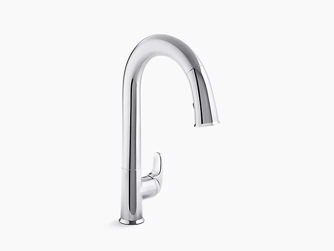 Sensate™Touchless kitchen faucet with 15-1/2" pull-down spout, DockNetik® magnetic docking system and a 2-function sprayhead featuring the new Sweep® spray K-72218-CP-main