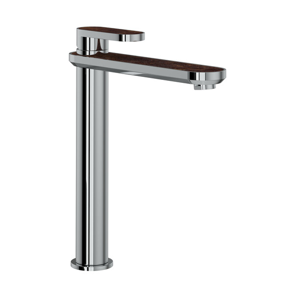 Miscelo Single Handle Tall Bathroom Faucet - Polished Chrome Spout with Sedona Insert with Lever Handle with Insert | Model Number: MI02D1SDAPC-product-img