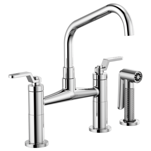 LITZE® Bridge Faucet with Angled Spout and Industrial Handle  62564LF-PC-related