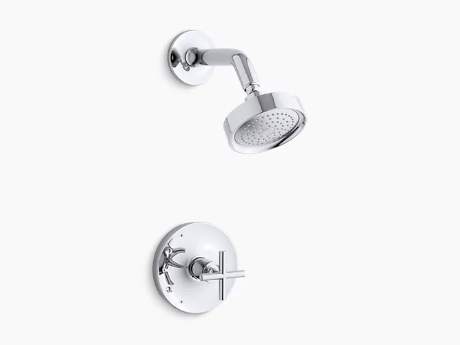 Purist®Rite-Temp® shower trim with cross handle and 2.5 gpm showerhead K-TS14422-3-CP-related