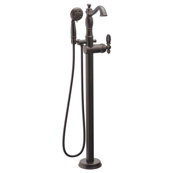 DELTA® Delta® Single Handle Floor Mount Tub Filler Trim With Hand Shower - Less Handle In Venetian Bronze-related