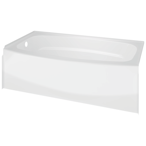 Classic 400 60" X 30" Curved Bathtub - Left Drain In High Gloss White MODEL#: 40114L-main
