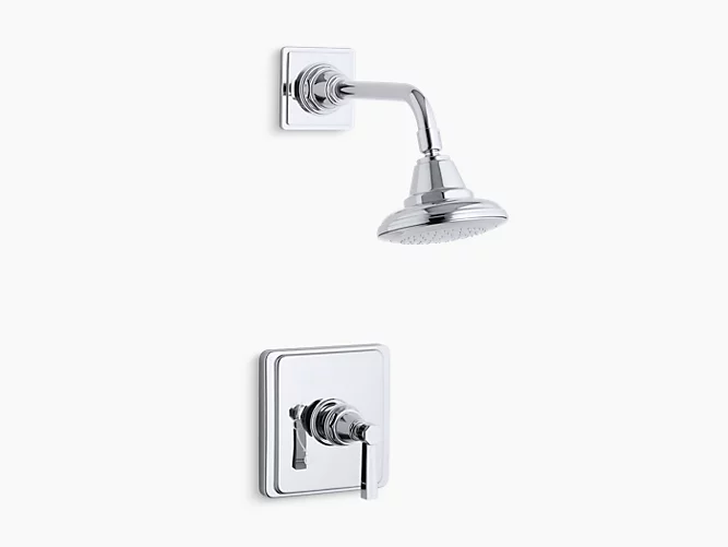 Pinstripe®Rite-Temp® shower valve trim with lever handle and 2.5 gpm showerhead K-TS13134-4B-CP-related