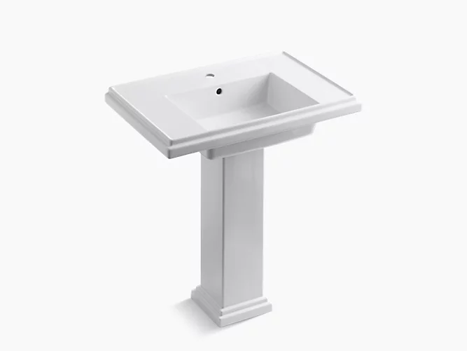 Tresham®30" pedestal bathroom sink with single faucet hole K-2845-1-0-view