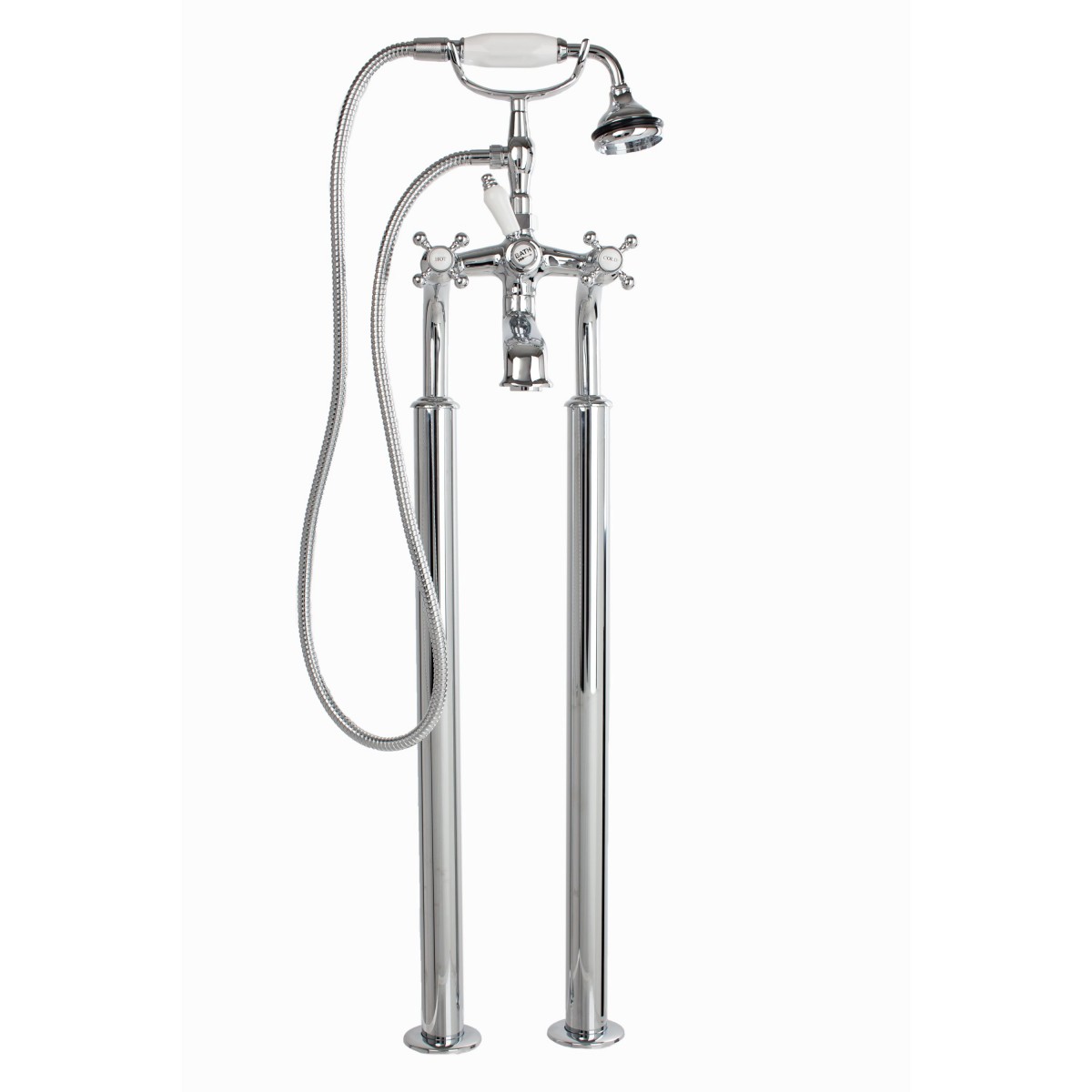 Freestanding Tub Filler with Hand Shower and Concealed Stop Valves-related