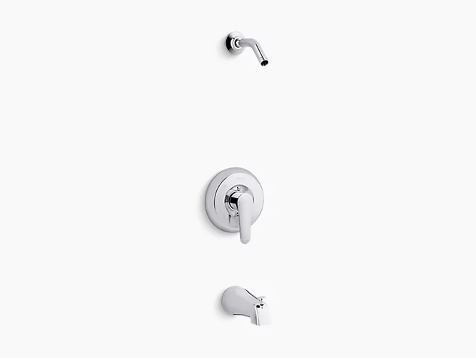 July™Rite-Temp® bath and shower valve trim with lever handle and slip fit spout, less showerhead K-TLS98007-4-CP-related