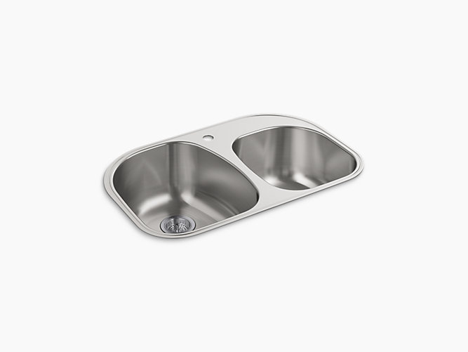 Cinch®31-1/2" x 20-1/2" x 9-5/16" Undermount large/small kitchen sink-related