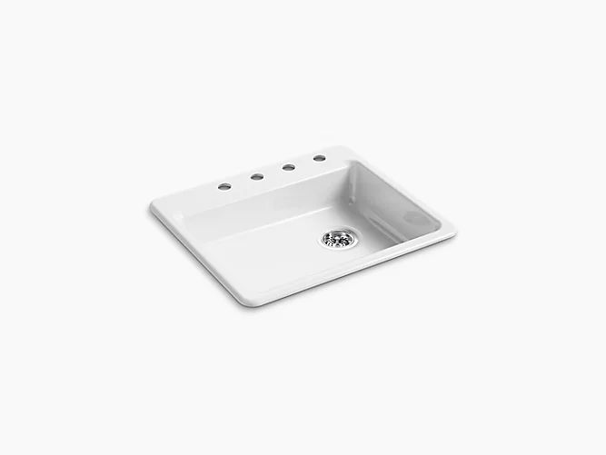 Riverby®25" x 22" x 5-7/8" top-mount single-bowl kitchen sink K-5479-4-0-product-view