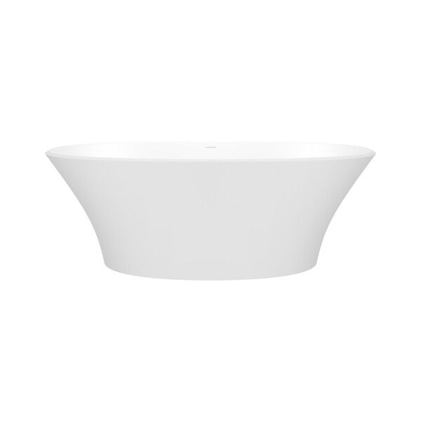Ionian 67 Inch x 31-3/4 Inch Freestanding Soaking Bathtub with No Overflow - Matte White | Model Number: INNM-N-SM-NO-related