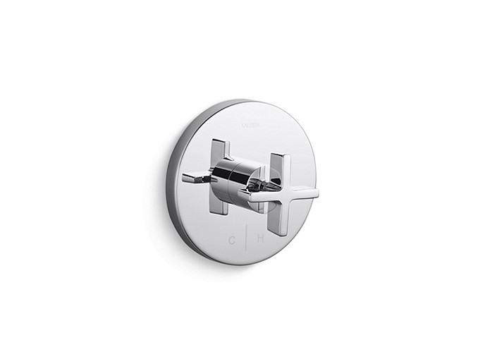 THERMOSTATIC TRIM, CROSS HANDLES ONE™ by Kallista P24421-CR-CP-product-view