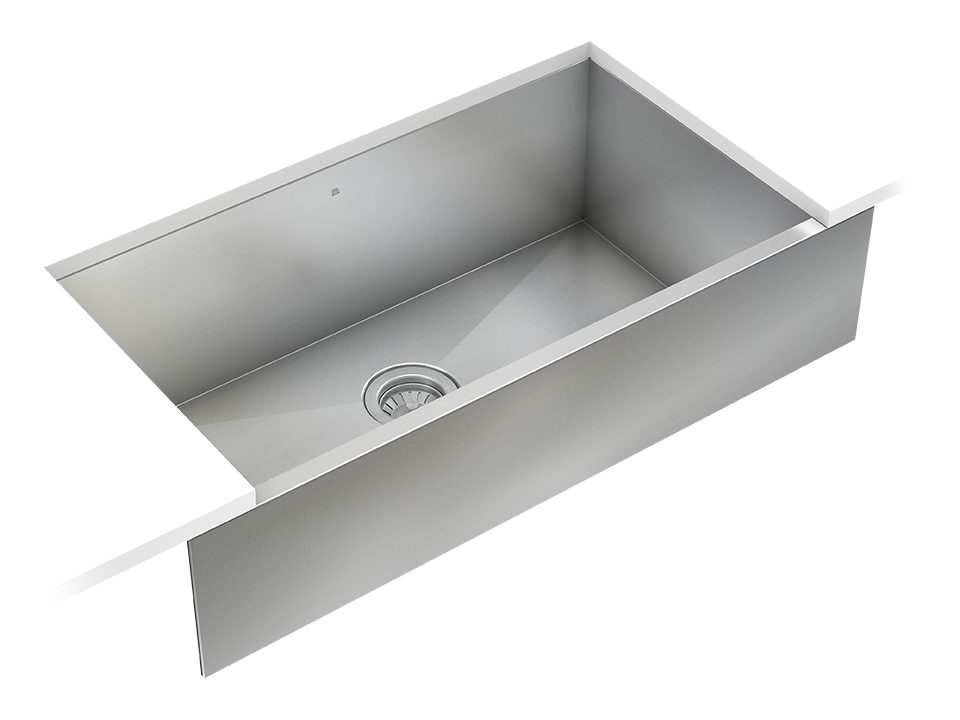 Single Bowl Farmhouse/Apron Kitchen Sink ProInox H0 18-gauge Stainless Steel, 30'' X 16'' X 8''-related