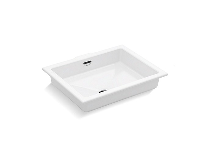 UNDER-MOUNT SINK, CENTRIC RECTANGLE WITH OVERFLOW, GLAZED PERFECT by Kallista P74236-WO-0-related