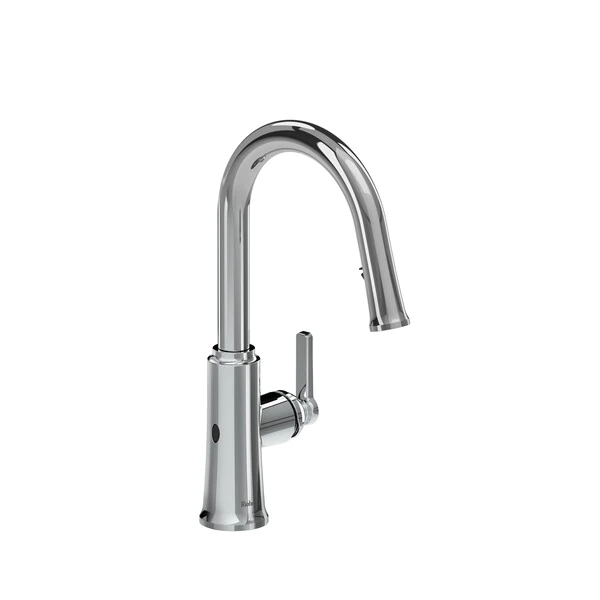 Trattoria Pull-Down Touchless Kitchen Faucet With C-Spout - Chrome | Model Number: TTRD111C-main