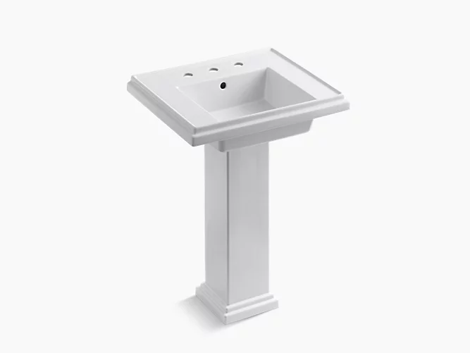 Tresham®24" pedestal bathroom sink with 8" widespread faucet holes K-2844-8-0-related