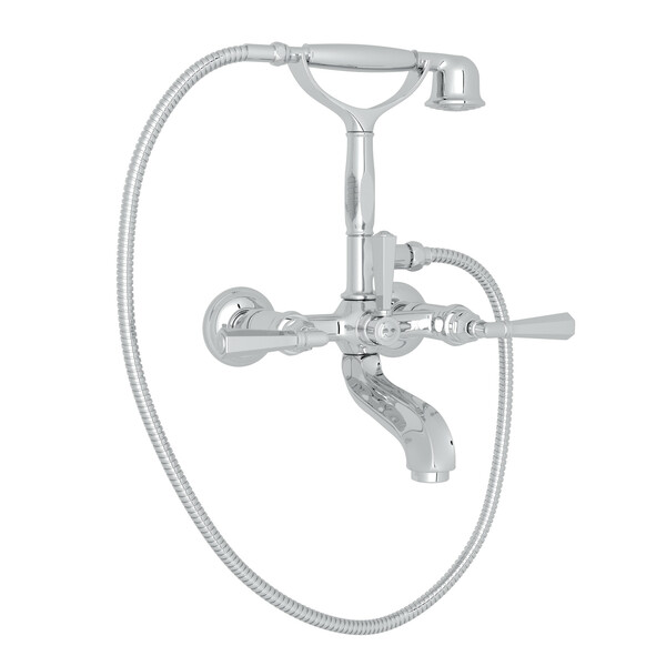 Palladian Exposed Tub Filler with Handshower - Polished Chrome with Metal Lever Handle | Model Number: A1901LMAPC-related