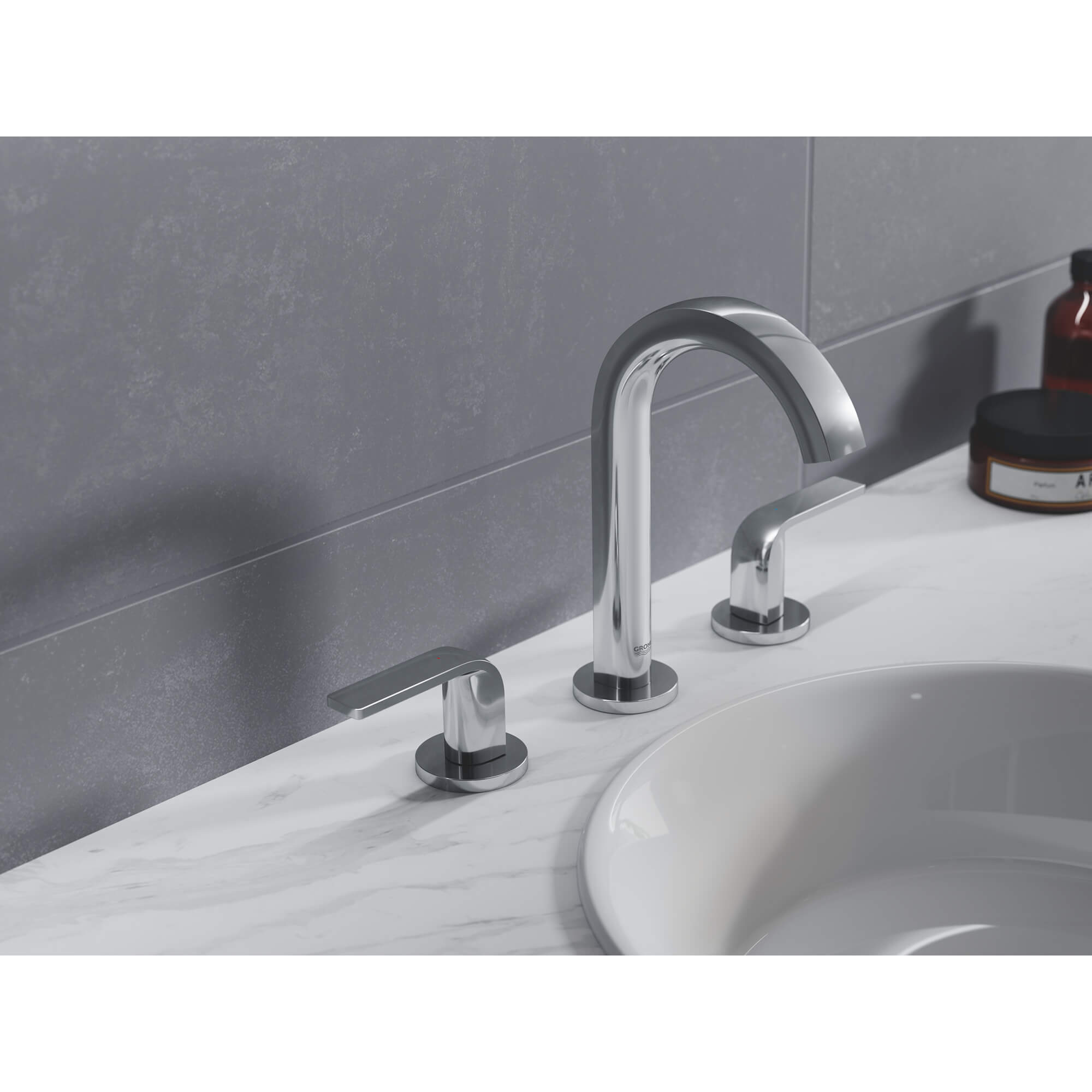 8-INCH WIDESPREAD 2-HANDLE M-SIZE BATHROOM FAUCET 1.2 GPM-1-large
