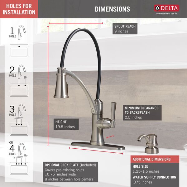 Foundry™ Single Handle Pull-Down Kitchen Faucet With ShieldSpray In Spotshield Stainless MODEL#: 19744Z-SPSD-DST-0-large