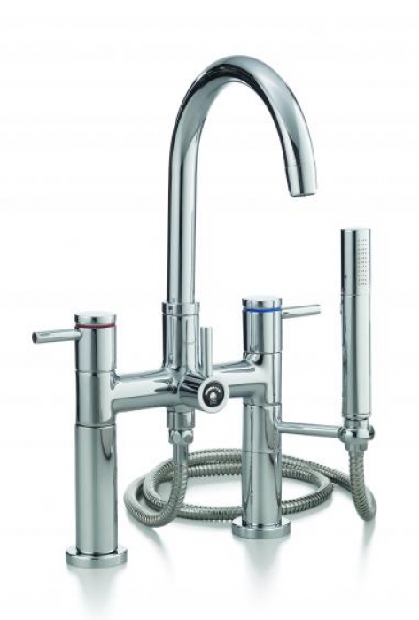 CONTEMPORARY Rim Mount Tub Faucet with Hand Shower-main