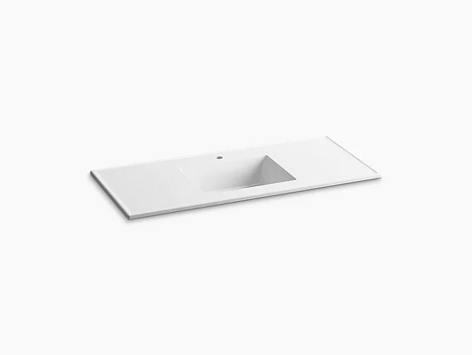 Ceramic/Impressions®49" rectangular vanity-top bathroom sink with single faucet hole K-2783-1-G81-related
