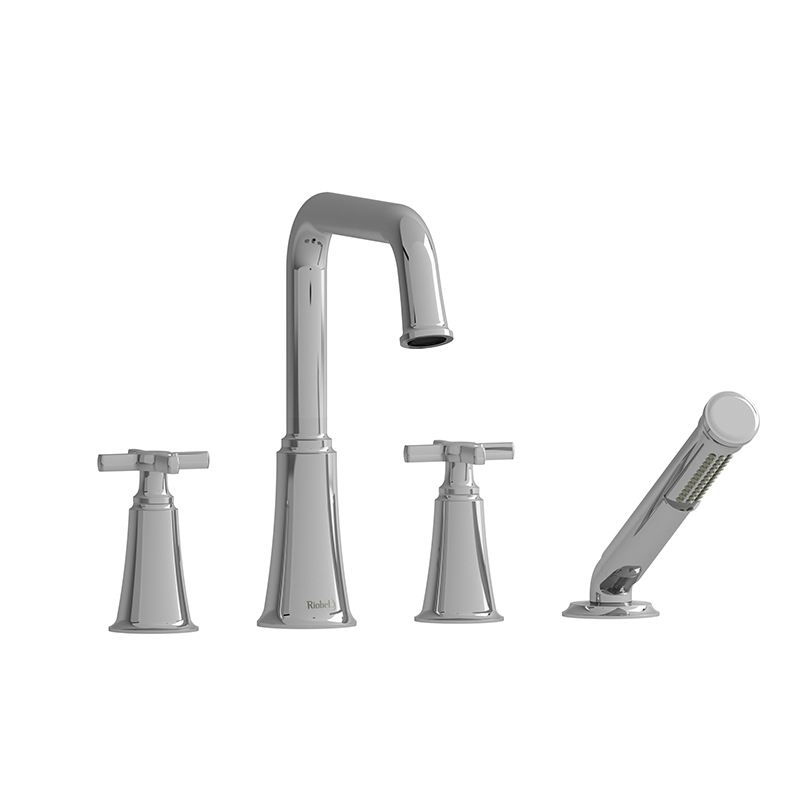 MOMENTI - MMSQ12+ 4-PIECE DECK-MOUNT TUB FILLER WITH HAND SHOWER-related