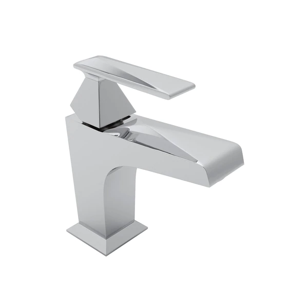 Vincent Single Hole Single Lever Bathroom Faucet - Polished Chrome With Metal Lever Handle | Model Number: A3002LVAPC-2-product-view